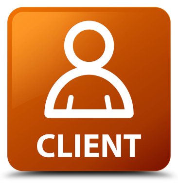İstemci (üye simgesi) kahverengi kare düğme