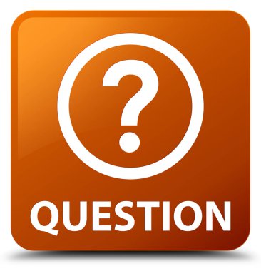 Soru kahverengi kare düğme