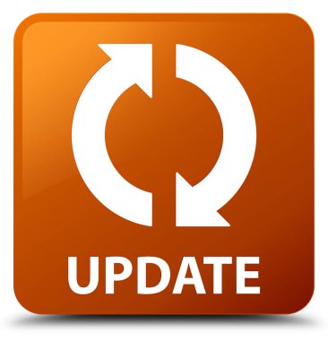 Güncelleştirme kahverengi kare düğme