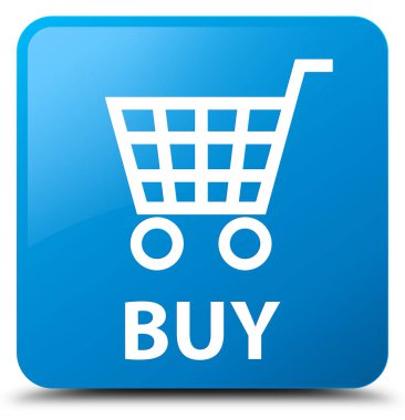 Camgöbeği mavi kare düğme satın