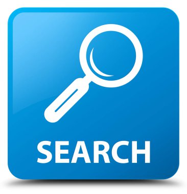 Arama camgöbeği mavi kare düğme