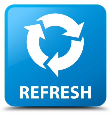 Yenileme camgöbeği mavi kare düğme