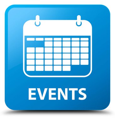 Olaylar (takvim simgesini) camgöbeği mavi kare düğme