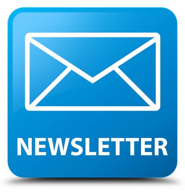 Bülten camgöbeği mavi kare düğme