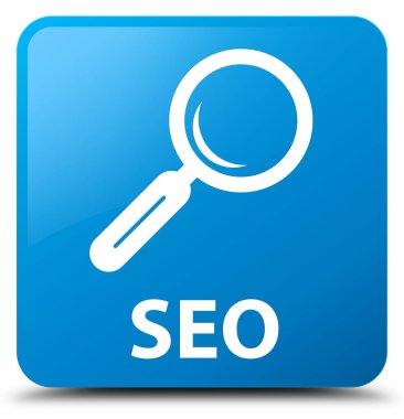 SEO camgöbeği mavi kare düğme