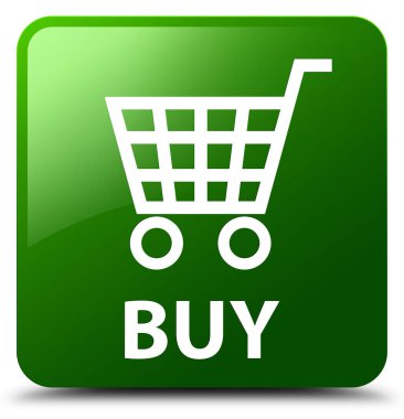 Yeşil kare düğme satın