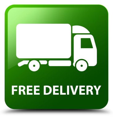 Ücretsiz teslimat yeşil kare düğme