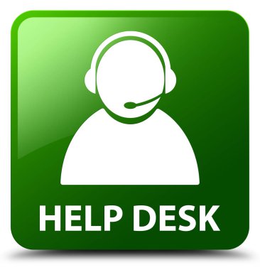Yardım Danışma (müşteri bakım simgesi) yeşil kare düğme
