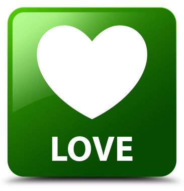 Aşk yeşil kare düğme