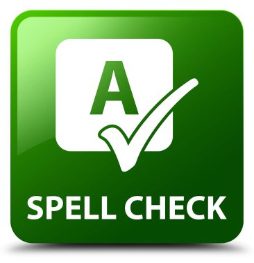 Yazım denetimi yeşil kare düğmesini