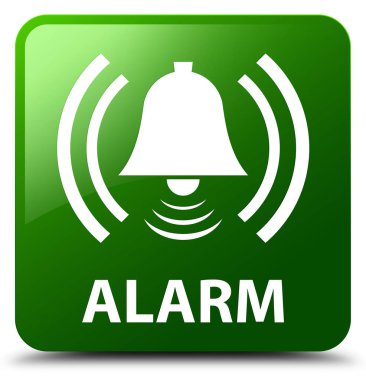 Alarm (zil simgesini) yeşil kare düğmesi