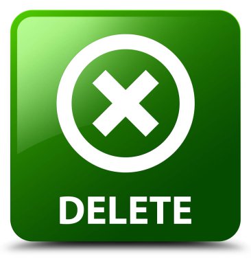 Yeşil kare düğme silme