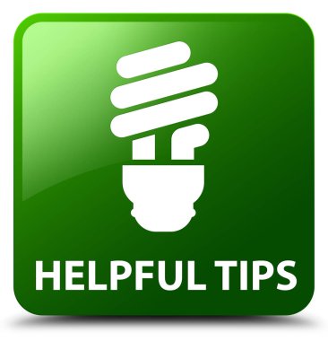 Yararlı ipuçları (ampul simgesi) yeşil kare düğme