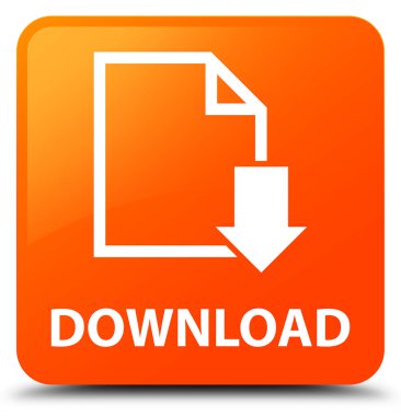 Download (Belge simgesi) turuncu kare düğme