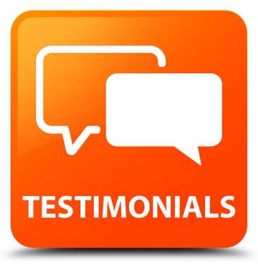 Referansları turuncu kare düğme