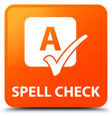 Yazım denetimi turuncu kare düğmesini