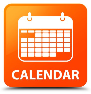 Takvim turuncu kare düğme