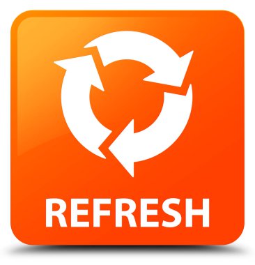 Yenileme turuncu kare düğme