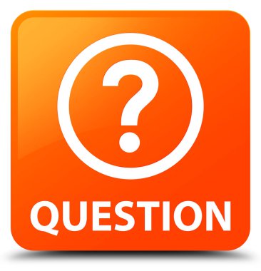 Soru turuncu kare düğme