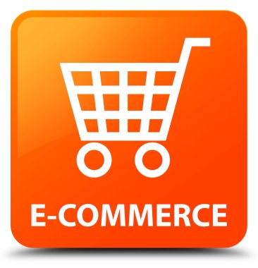 E-ticaret turuncu kare düğme