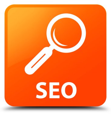 SEO turuncu kare düğme