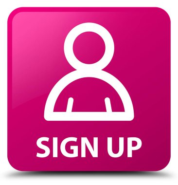 Kaydolun (üye simgesi) pembe kare düğme