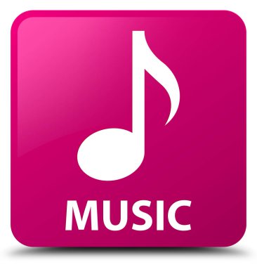 Müzik pembe kare düğme