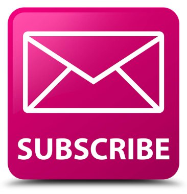 (E-posta simgesi) abone pembe kare düğme