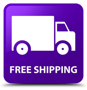 Ücretsiz nakliye mor kare düğme