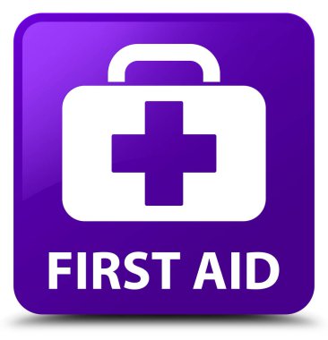 İlk yardım mor kare düğme