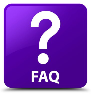 SSS (soru simgesi) mor kare düğme