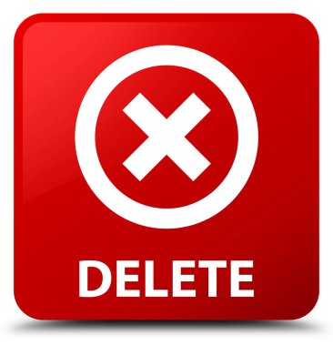 Kırmızı kare düğme silme