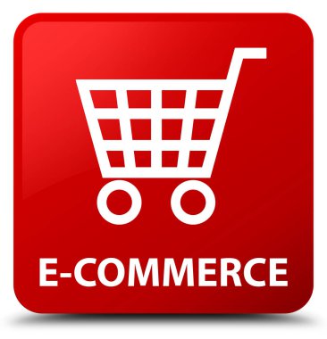 E-ticaret kırmızı kare düğme