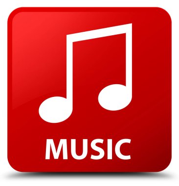 Müzik (tune simgesi) kırmızı kare düğme