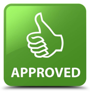 (Simge Yaşasın) yumuşak yeşil kare düğme onaylı