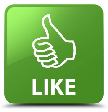 Gibi yumuşak yeşil kare düğme