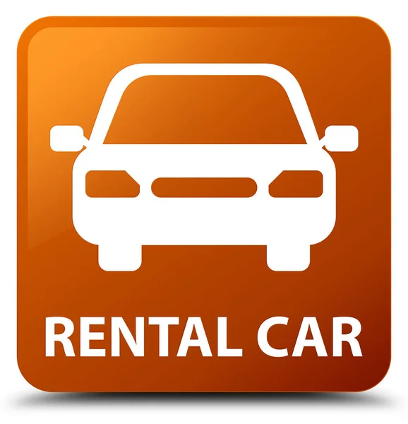 Rental car brown square button — Stock Photo, Image