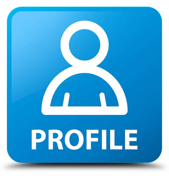 프로필 (회원 아이콘) 하늘색 파란색 사각형 버튼 — 스톡 사진