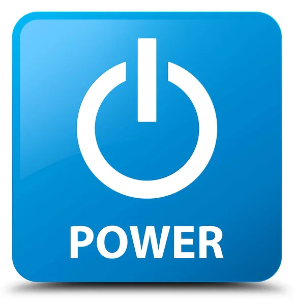 Power cyan blue square Taste — Stockfoto