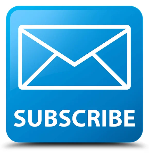 Subscribe (email icon) cyan blue square button