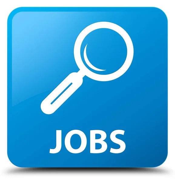 Jobs cyan blue square button — Stock Photo, Image