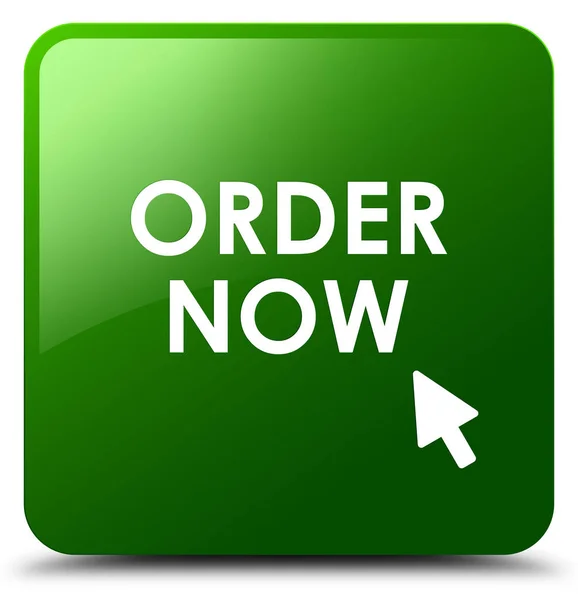 Order now green square button — Stock Photo, Image