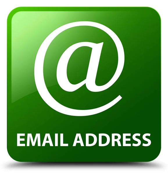 Email address green square button — Stock Photo, Image