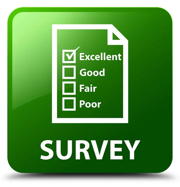 Survey (questionnaire icon) green square button