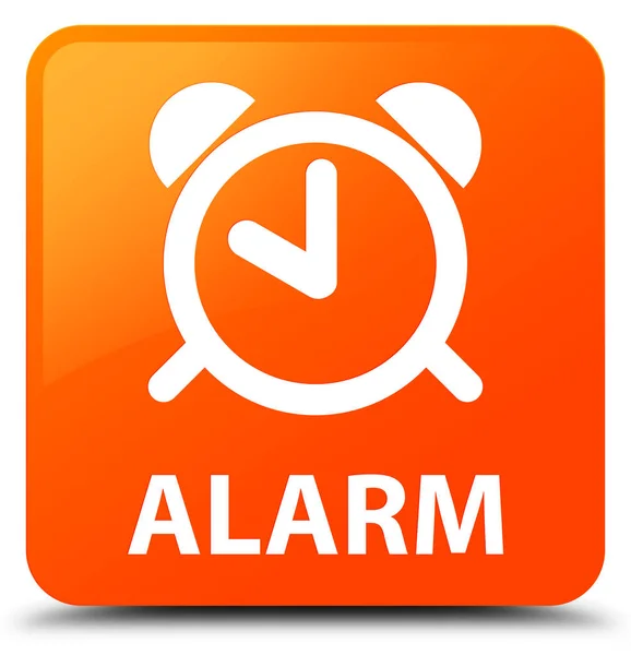 Alarm pomarańczowy przycisk kwadratowy — Zdjęcie stockowe