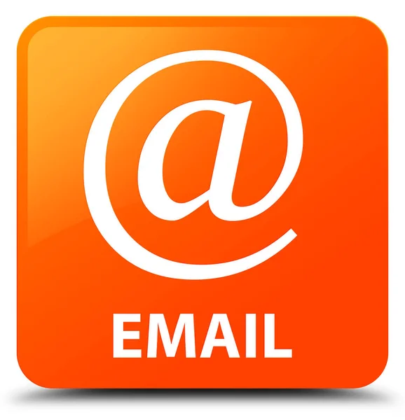 Електронна пошта (іконка адреси) помаранчева квадратна кнопка — стокове фото