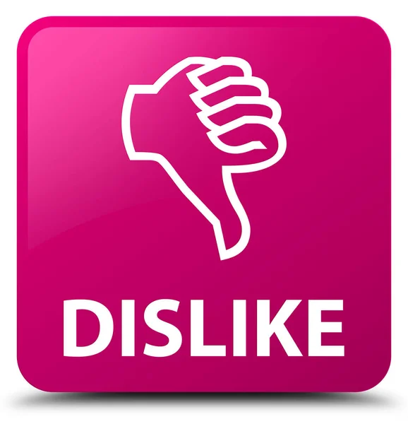 Não gosto do botão quadrado rosa — Fotografia de Stock