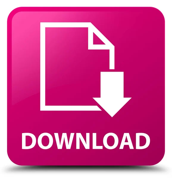 Descărcați (pictograma document) butonul pătrat roz — Fotografie, imagine de stoc