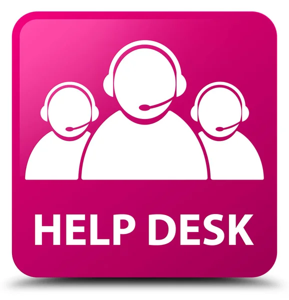 Helpdesk (Symbol des Kundenbetreuungsteams) rosa quadratischer Knopf — Stockfoto