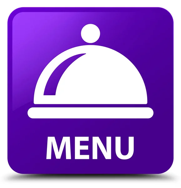 메뉴 (음식 요리 아이콘) 보라색 사각형 버튼 — 스톡 사진
